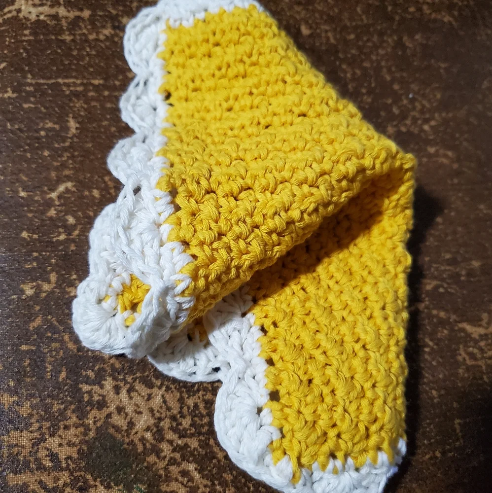 Handmade crocheted dish/wash cloths (3)